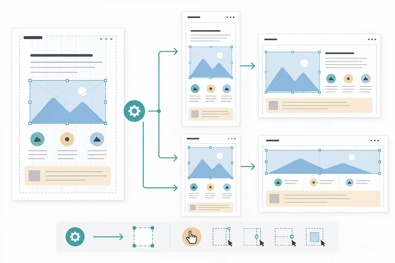 Infografik zu InDesign-Layout auf ein neues Format anpassen: Mit „Layout anpassen“ sicher skalieren (KI-generiert)